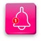 Notification message bell vector line icon 3d.