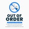 Notification about Out of order. The Broken Water Faucet