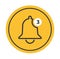 Notification Vector Icon of bell. Alarm alert message ring icon sign for notification