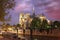 Notre Dame cathedral at evening, Paris, France