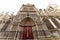 Notre Dame cathedral facade, Paris, France