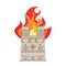 Notre Dame Cathedral on fire