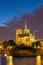 Notre Dame Cathedral Paris dusk