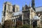 Notre Dame cathedral Paris France, side entrance view