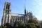 Notre Dame cathedral Paris France, side view