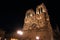Notre Dame Cathedral in Paris and its lighting at night