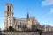 Notre Dame Cathedral Paris, side elevation