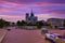 Notre Dame cathedral Paris sunset at Seine