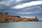 The Notre Dame Church overlooking the harbor of Collioure