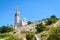 Notre-Dame de la Garde basilica in Marseille, France, seen from a secondary access trail