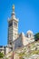 Notre-Dame de la Garde basilica in Marseille, France, seen from a secondary access trail