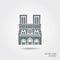 Notre Dame de Paris Cathedral, France. Vector flat icon