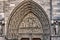 Notre Dame de Paris Cathedral Gothic style. Architectural details