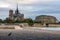 Notre Dame de Paris cathedral view from the Seine bank, Paris, France