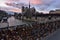 Notre Dame de Paris at dusk