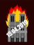 Notre Dame de Paris Fire. Burning roof of historic building in France. housetop flame