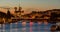 Notre Dame de Paris, Ile Saint Louis and Seine River at twilight. Paris, France