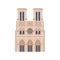 Notre Dame de Paris isolated. historic building in France