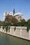 Notre Dame de Paris seen from the quai de Seine