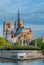 Notre dame de paris and the seine river France