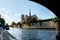 Notre Dame de Paris from under the Pont de l`Archeveche - Paris, France