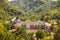 Notre-dame De Senanque Abbey, Vaucluse, France. Beautiful Landscape Lavender Field And An Ancient Monastery Abbaye Notre
