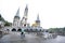 Notre Dame du Rosaire de Lourdes Basilica of our Lady of the Rosary the roman Catholic church in Lourdes, France.