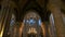 NOTRE DAME, PARIS, FRANCE- SEPTEMBER 20, 2015: supporting columns and arches inside notre dame cathedral, paris