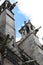 Notre Dame Paris with gargoyles cathedral in France.