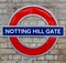 Notting Hill Gate Underground station sign