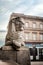 Nottingham Big magnificent royal stone lion statue Agamemnon Menelaus sandstone lions sculptures steps town hall council house