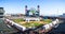 Nov 2, 2019 San Francisco / CA / USA - Panoramic view of Oracle Park during the Bay Area Science Festival event; People visiting