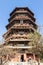 Nov 2014, Yingxian, China: Wooden Pagoda of Yingxian, near Datong, Shanxi province, China.