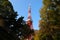 Nov 27 2023 Tokyo tower with blue sky , Landmark of Japan