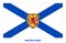 Nova Scotia Flag Vector Illustration on White Background. Provinces Flag of Canada