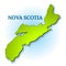 Nova Scotia Map Outline Isolated