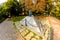 Novara, Italy - October 17, 2016: Sculpture in a children`s park. `United and lost, souls torn to the ground leaving skyward.`