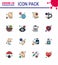 Novel Coronavirus 2019-nCoV. 16 Flat Color Filled Line icon pack laboratory, sick, infection, people, healthcare