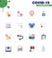 Novel Coronavirus 2019-nCoV. 16 Flat Color icon pack learning, sanitizer, transmission, hand sanitizer, medical