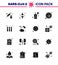 Novel Coronavirus 2019-nCoV. 16 Solid Glyph Black icon pack virus, germs, patient, blood, hand wash