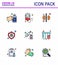 Novel Coronavirus 2019-nCoV. 9 Filled Line Flat Color icon pack vaccine, injection, kidney, drugs, virus