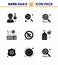 Novel Coronavirus 2019-nCoV. 9 Solid Glyph Black icon pack online, attach, sample, virus, protection