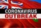 Novel coronavirus - 2019-nCoV on Bermuda flag, WUHAN virus concept. Coronavirus hazard concept with OUTBREAK OUTBREAK.3D rendering