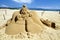 Novel sand sculpture at Fulong Beach