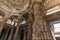 November 08, 2014: Detailed carvings of the walls inside the Jain temple of Ranakpur, India