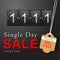 November 11 Singles Day Sale. Single Day Abstract.