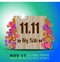 November 11 Singles Day Sale. Single Day Abstract.