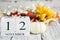 November 12th Calendar Blocks with Autumn Decorations
