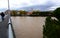 November 2014, 11th: flood in Italy. Entella river in Chiavari, Genova, Italy