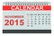 November 2015 desk calendar